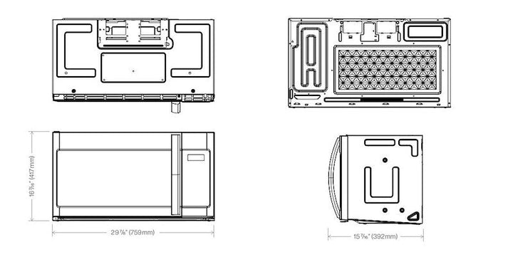 Furrion LLC FMSMA17 - SS Over The Range Microwave Oven - Stainless Steel - Young Farts RV Parts