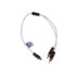 FUSION Audio/ Video Cable; Female To Dual Male; White; With Gold Plated Connectors - 010 - 12621 - 00 - Young Farts RV Parts