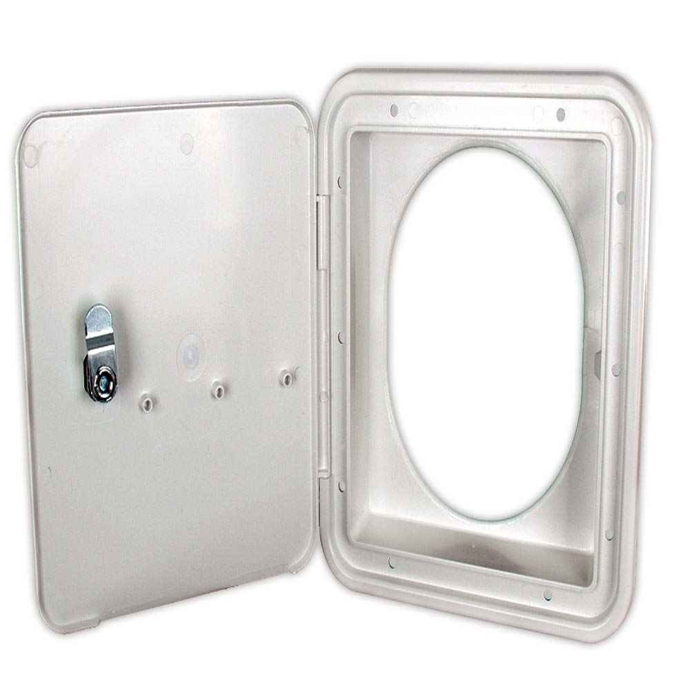 Gas Hatch Oval Back Polar White - Young Farts RV Parts