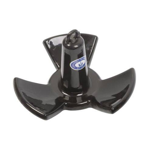 GREENFIELD Boat Anchor River Tri - Fluke Style - Holds Up To 18 F Length Boat - 516 - B - Young Farts RV Parts