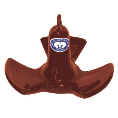 GREENFIELD Boat Anchor River Tri - Fluke Style - Holds Up To 18 F Length Boat - 516 - RD - Young Farts RV Parts