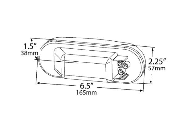 Grote Industries 52182 - 5 Parking/ Turn Signal Light Assembly - Red - Young Farts RV Parts