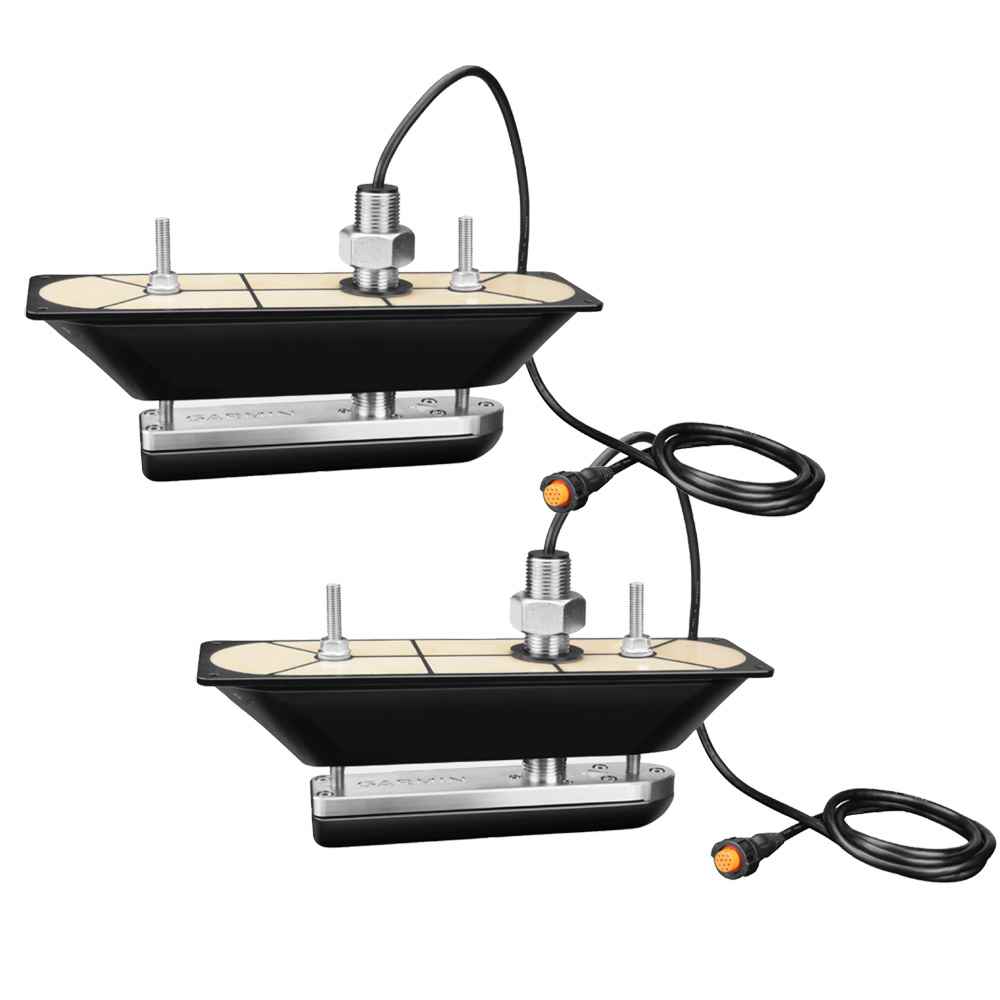 GT30 - THP SS Thru - Hull Pair DownVu/SideVu Scanning Transducer w/Temp f/Hull Deadrises 5 - deg - 25 - deg - Young Farts RV Parts