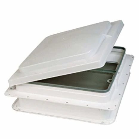 Heng's Industries 71311A - C1G1 Roof Vent 14" x 14" Manual Opening, White - Young Farts RV Parts