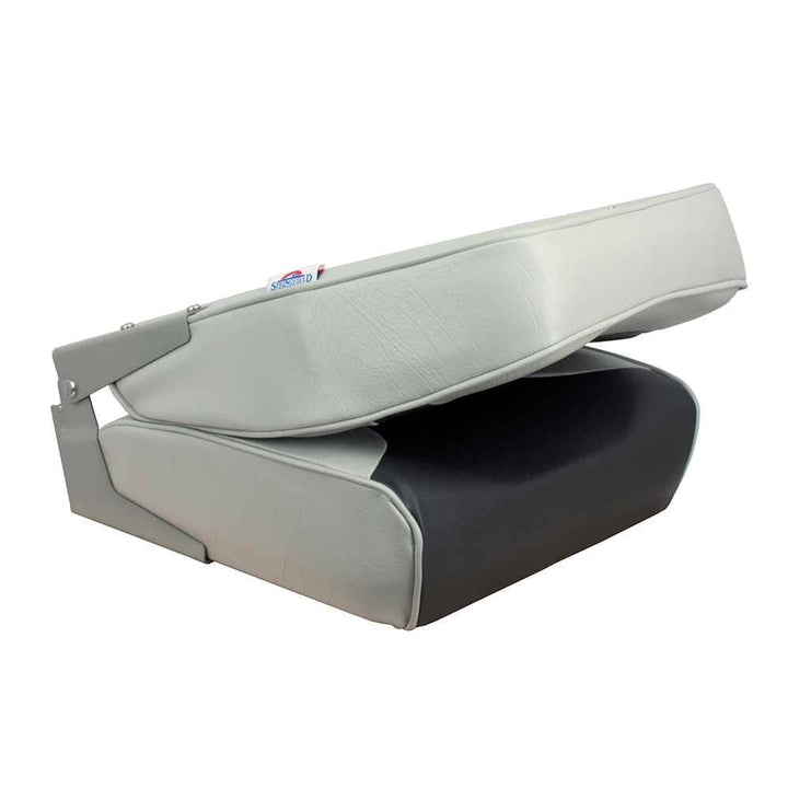 High Back Multi - Color Folding Seat - Grey/Charcoal - Young Farts RV Parts