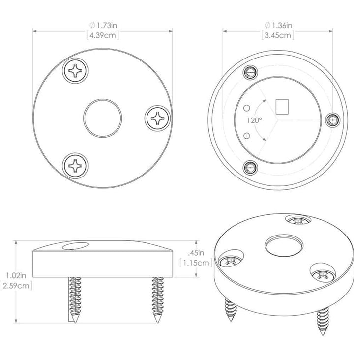 High Intensity "Anywhere" Light - Brushed Housing - White Non - Dimming - Young Farts RV Parts