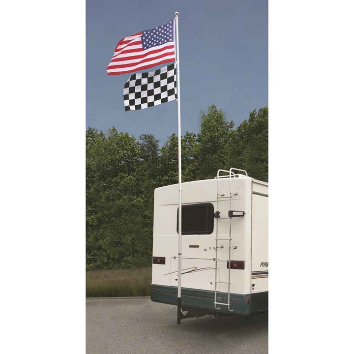 Hitch Mount Flagpole Holder, Fits Standard 2" Receivers - Young Farts RV Parts