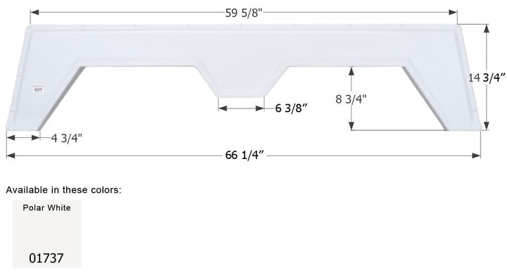 Icon 01737 Fender Skirt Polar White (Various Kustum Koach Brands) - Young Farts RV Parts