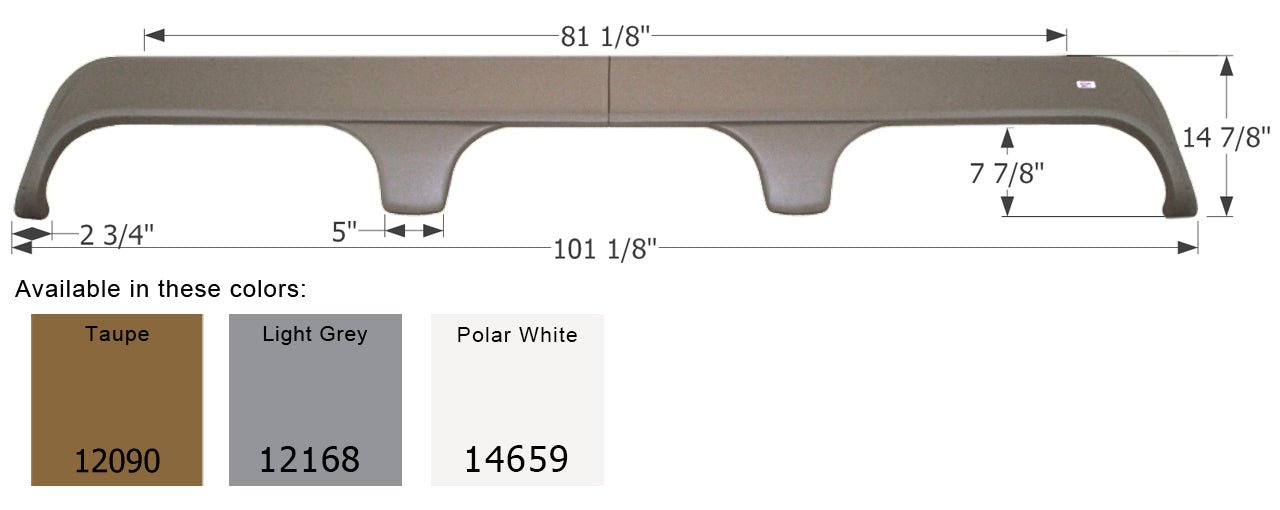 Icon 12090 Fender Skirt Taupe (Various Monaco And Holiday Rambler Brands) - Young Farts RV Parts