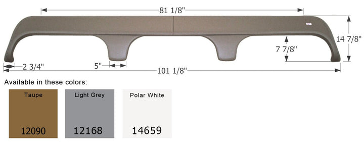 Icon 12090 Fender Skirt Taupe (Various Monaco And Holiday Rambler Brands) - Young Farts RV Parts