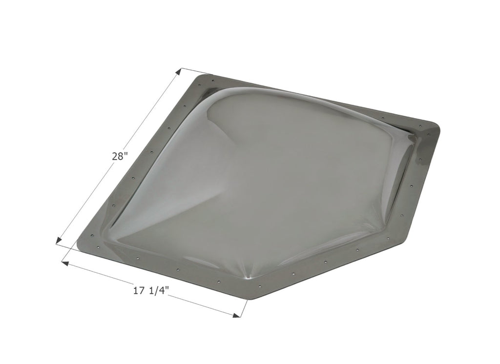 Icon Neo Angle Skylight 7" Bubble Type Dome Opening 14-1/4 x 24 Smoke - 12144 - Young Farts RV Parts