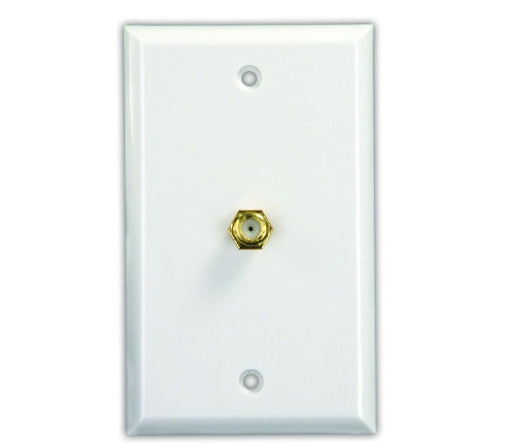 Interior Cable TV Plate Polar White - Young Farts RV Parts