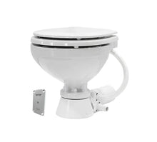 Load image into Gallery viewer, Johnson Pumps 80 - 47435 - 01 AquaT Electric Flush Toilet, White Ceramic - Young Farts RV Parts