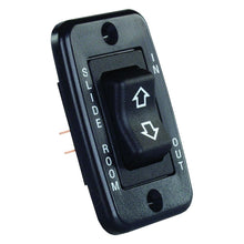 Load image into Gallery viewer, JR Products 12355 Black Low Profile Slide - Out Switch with Bezel - Young Farts RV Parts