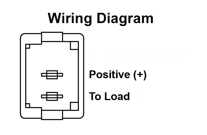 JR Products 12595 Labeled Switch 12V Black - Young Farts RV Parts