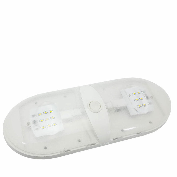 KAPER II WP26-0086-NW LED Double Dome Pancake Light Fixture - 3500K - Young Farts RV Parts