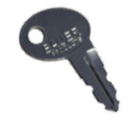Key AP Products 013 - 689017 Bauer AE; Replacement Key For Bauer AE Series Door Lock - Young Farts RV Parts
