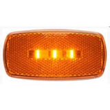 LED Clearance/Marker Light Oval Black Base Amber