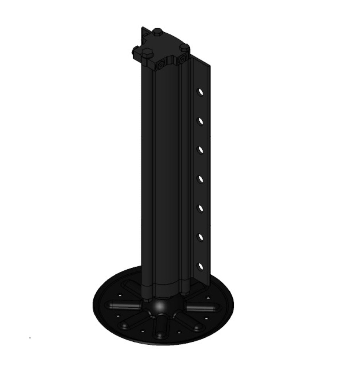 Leveling Jack Lippert Components 19586010 Used To Level Motorhomes/ Travel Trailers/ Fifth Wheel Trailers While Parked, Hydraulic, 8000 Pound Capacity, Silver, Gen I, With 7 Mounting Holes - Young Farts RV Parts