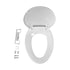 Lippert 2022121972 Flow Max Toilet Seat - Slow Close Seat And Lid; White - Young Farts RV Parts