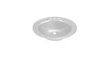 Lippert Comp 209631 W14173 White 14X17 Oval Lav 3 Holes