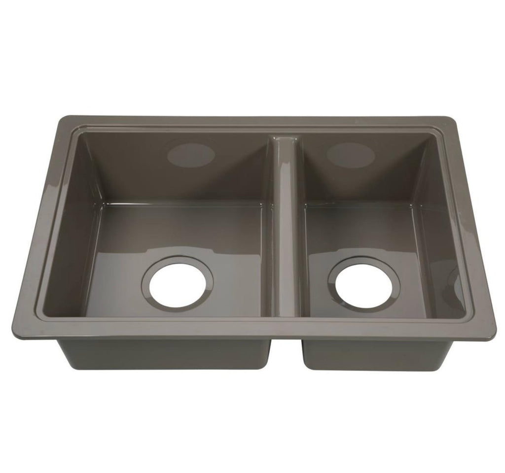 Lippert Comp 808488 25' X 17' Double Bowl Sink - Gray/Stainless Colour - Young Farts RV Parts