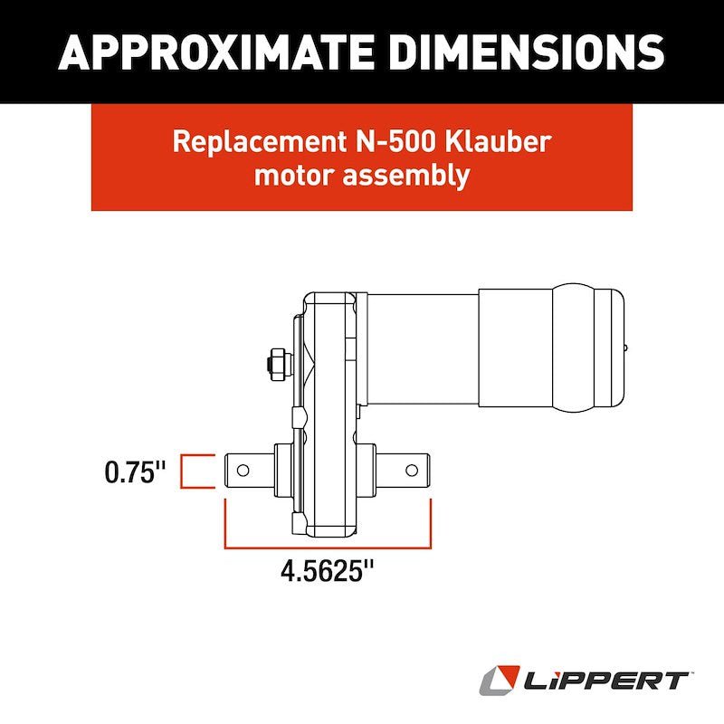 lippert components 130057 N - 500 Klauber Slide Out Motor *SPECIAL ORDER* - Young Farts RV Parts