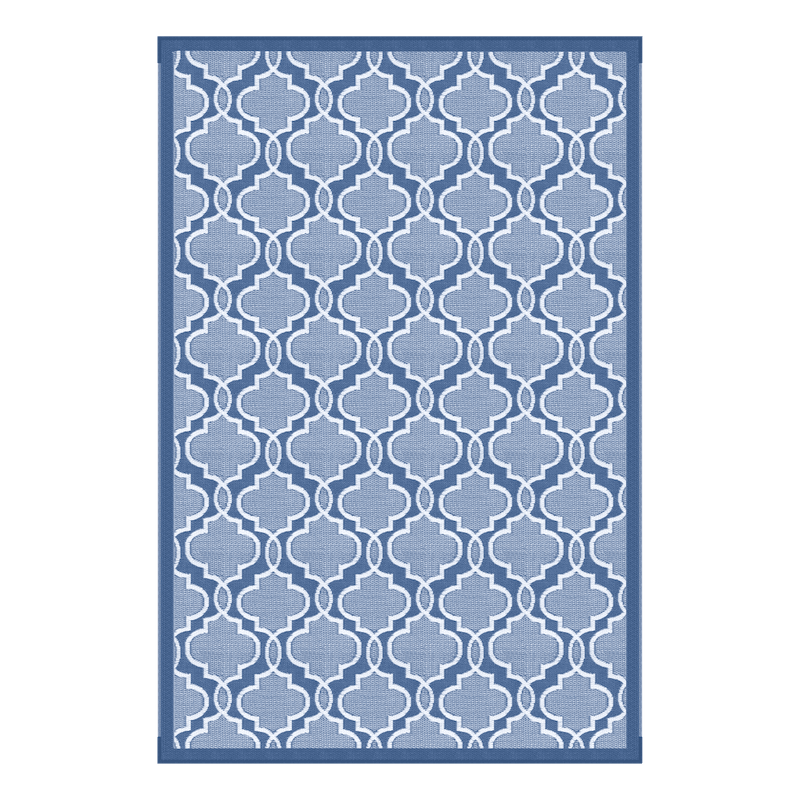 Lippert Components 2021028009 - 8'W x 12'L Blue All Weather Patio Mat - Young Farts RV Parts