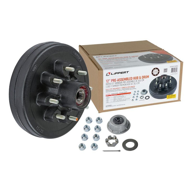 Lippert Components 2024013260 Trailer Brake Hub Assembly 8 x 6.5 - 12