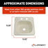 lippert components 209356 Better Bath Parchment Square Outdoor Kitchen Sink 14 - 11/16 x 14 - 11/16 *SPECIAL ORDER* - Young Farts RV Parts