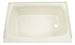 Lippert Components 209376 Bathtub with Right Drain; 24" x 36" (Parchment) - Young Farts RV Parts