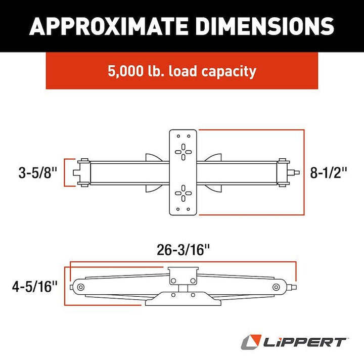Lippert Components 285325 Scissor Stabilizer Jack - 24" - Young Farts RV Parts