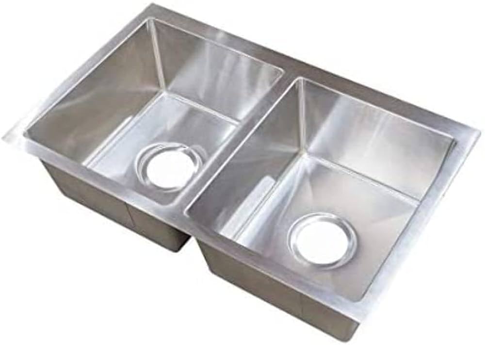 lippert components 385314 Better Bath Double Bowl Undermount Square Sink 27 x 16 x 7 *SPECIAL ORDER* - Young Farts RV Parts