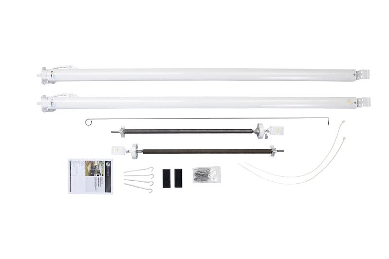 lippert components 434720 solera fixed pitch long manual arm full set white *SPECIAL ORDER* - Young Farts RV Parts