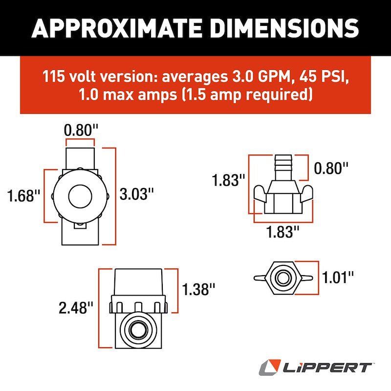 Lippert Components 689059 Flow Max Fresh Water Pump Strainer - Young Farts RV Parts