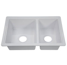 Load image into Gallery viewer, Lippert Components 809030 25&quot; x 17&quot; Double Kitchen Sink - White - Young Farts RV Parts