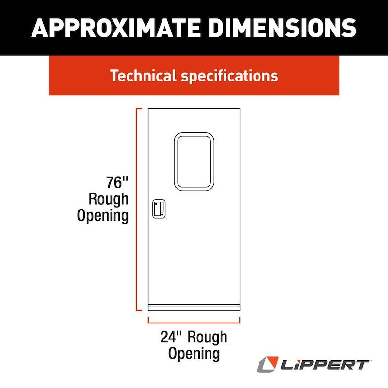 lippert components V000042625 Square White Entry Door 28