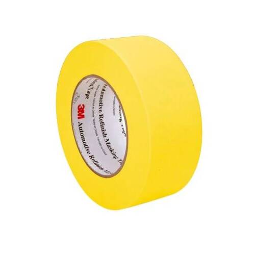 Masking Tape - 2" Width x 60 Yard Length; Yellow; Single Roll - 06656 - Young Farts RV Parts