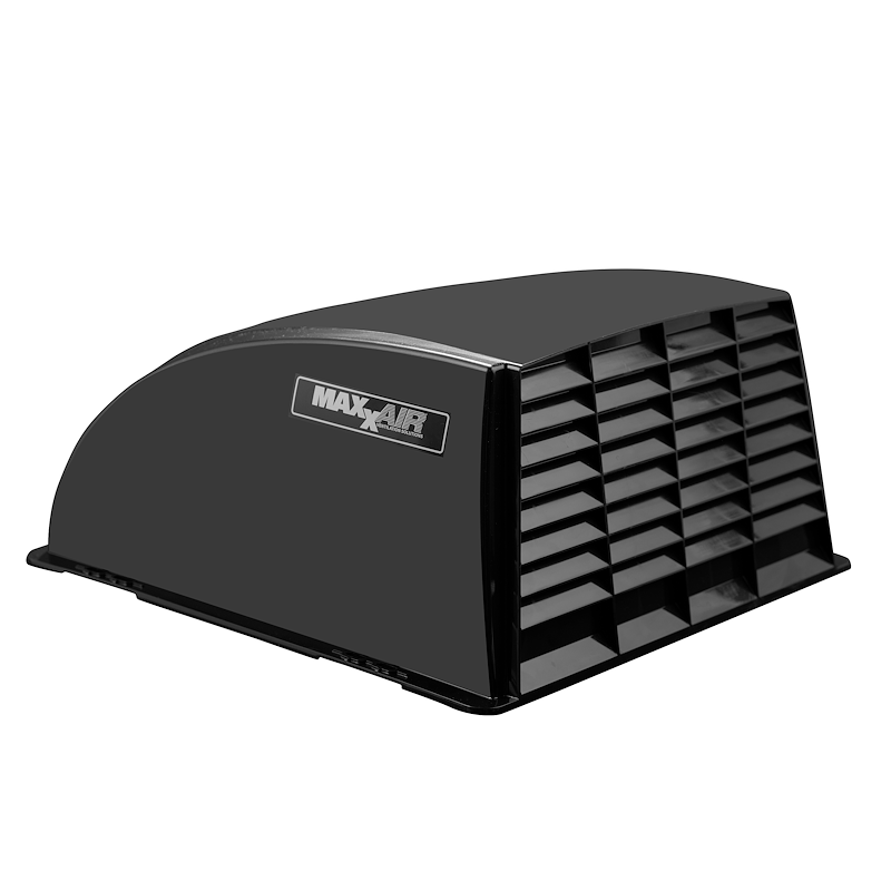 MaxxAir 00 - 933052 Roof Vent Cover Vented On One Side Polyethylene, Black - Young Farts RV Parts