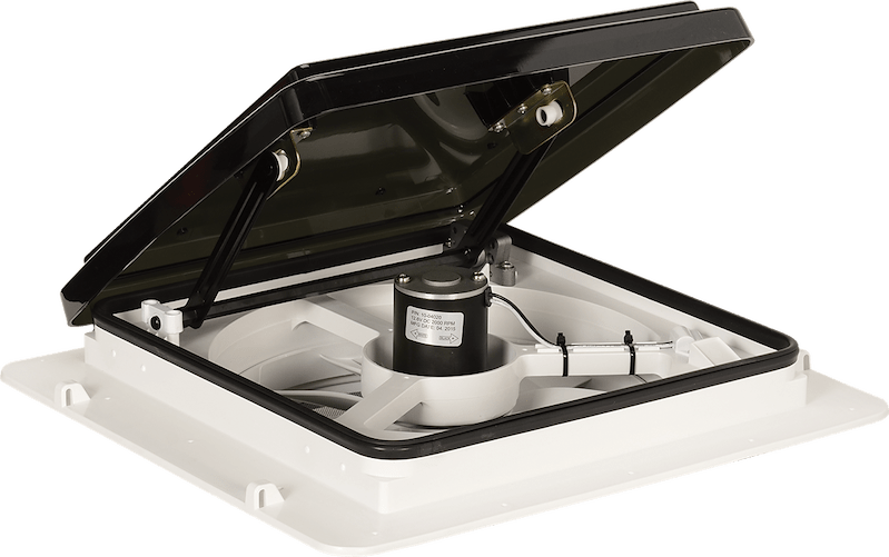 MaxxAir 4401K MaxxFan Roof Vent Manual Opening 4 Speed - Smoke - Young Farts RV Parts