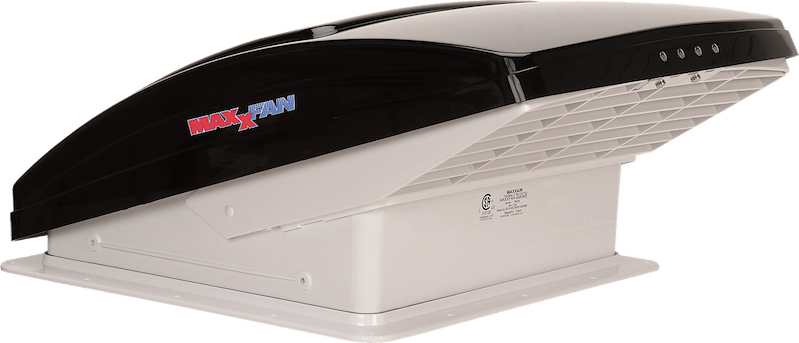 MaxxAir 6200K MaxxFan® Deluxe Roof Vent, Manual Opening, Smoke - Young Farts RV Parts