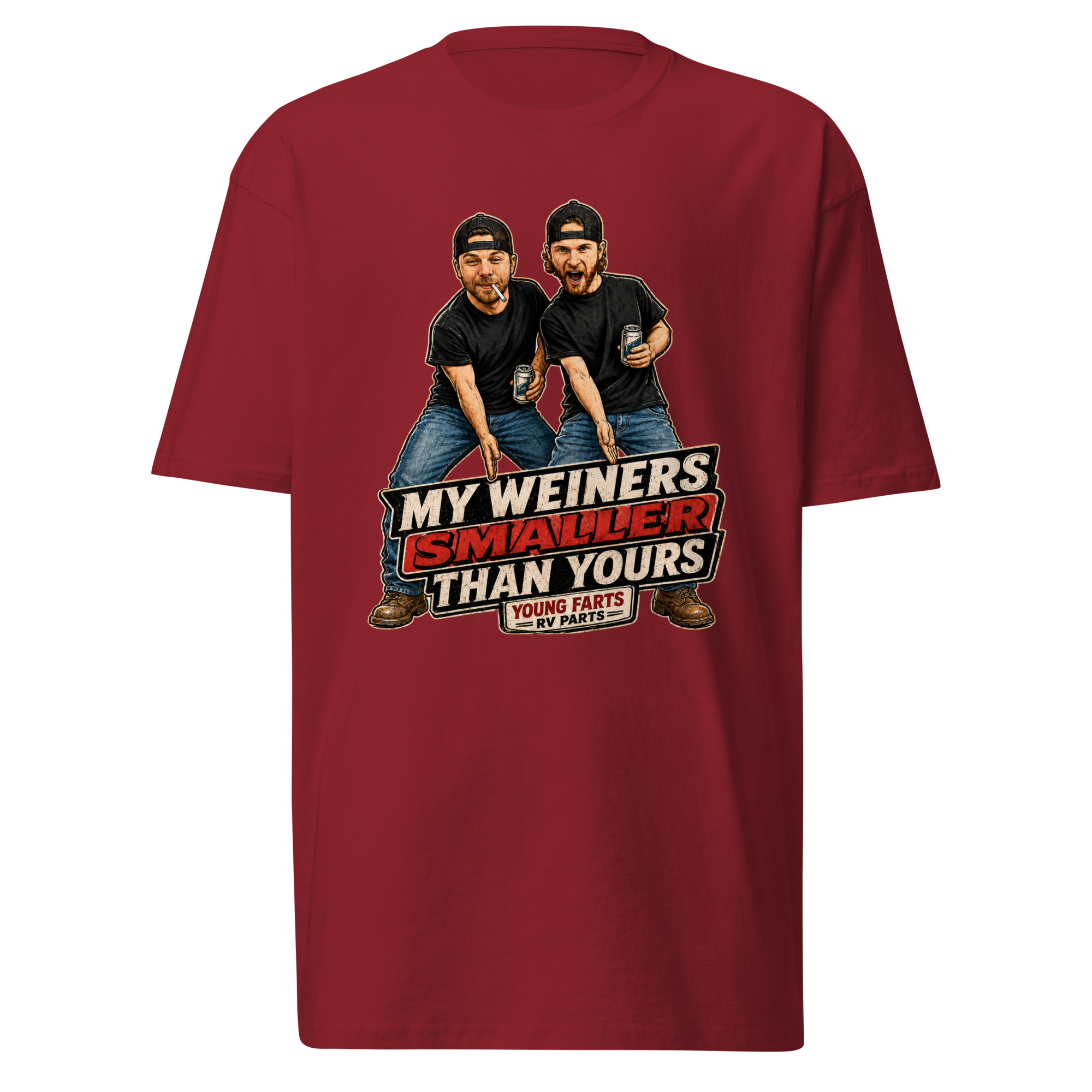 My Weiner’s Smaller Than Yours Young Farts character T-Shirt in Black