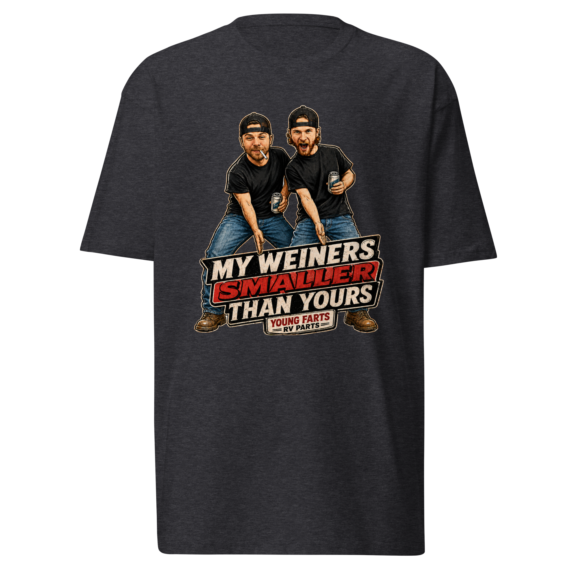 My Weiner’s Smaller Than Yours Young Farts character T-Shirt in Black