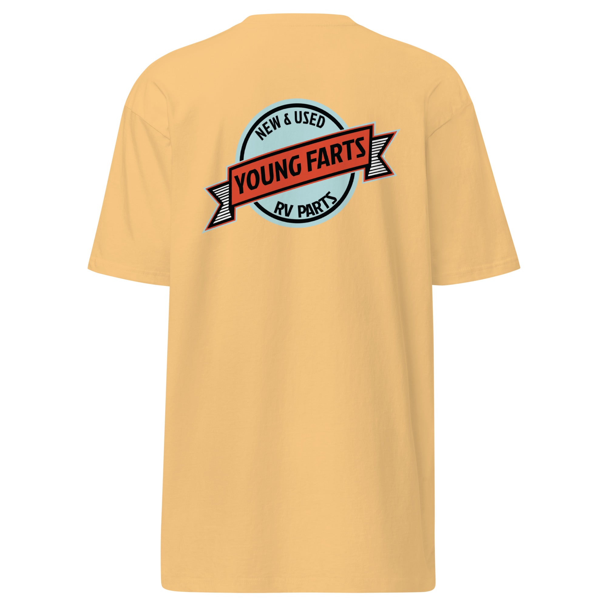 Young Farts Shop-Tested Logo T-Shirt with front and back print in Charcoal Heather