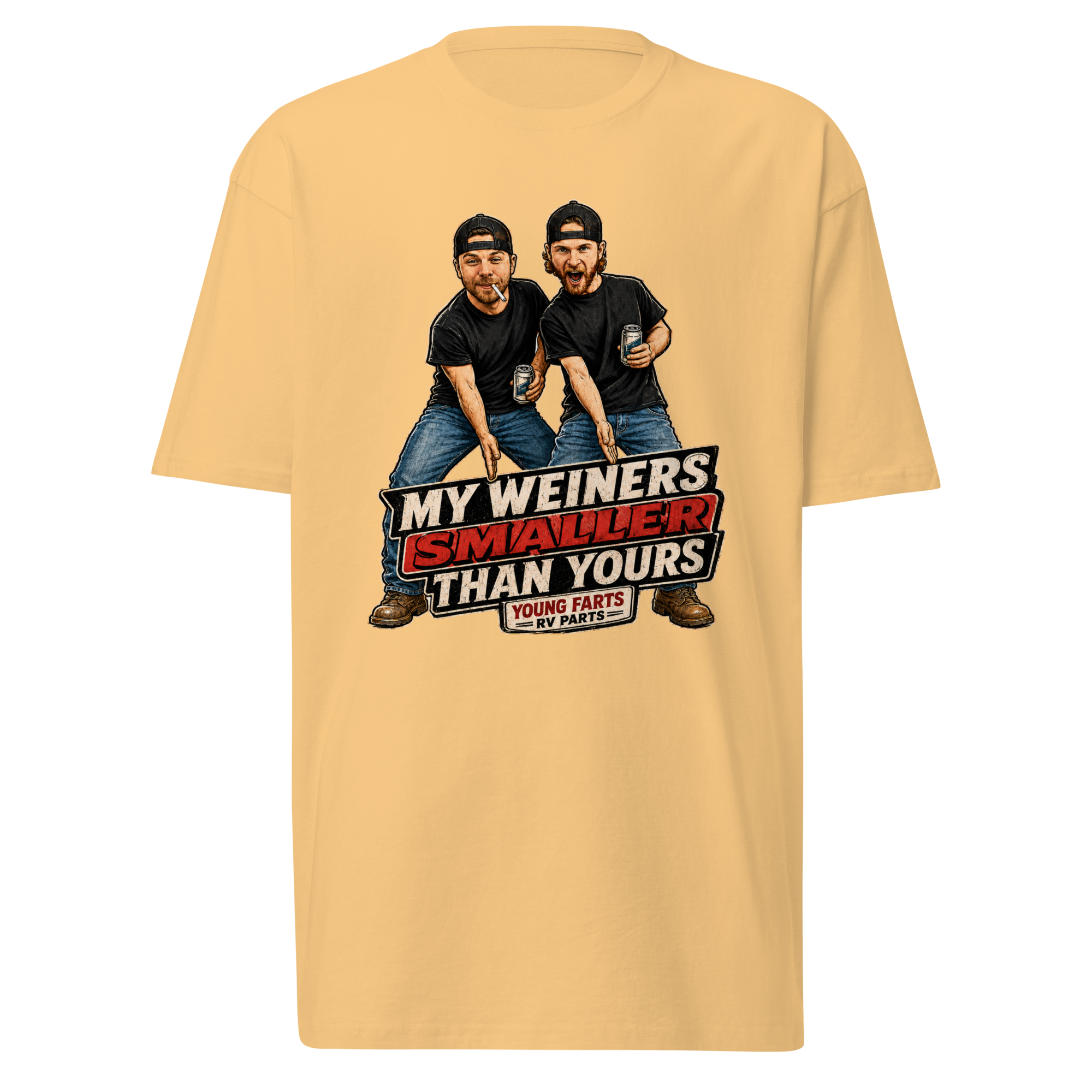 My Weiner’s Smaller Than Yours Young Farts character T-Shirt in Black