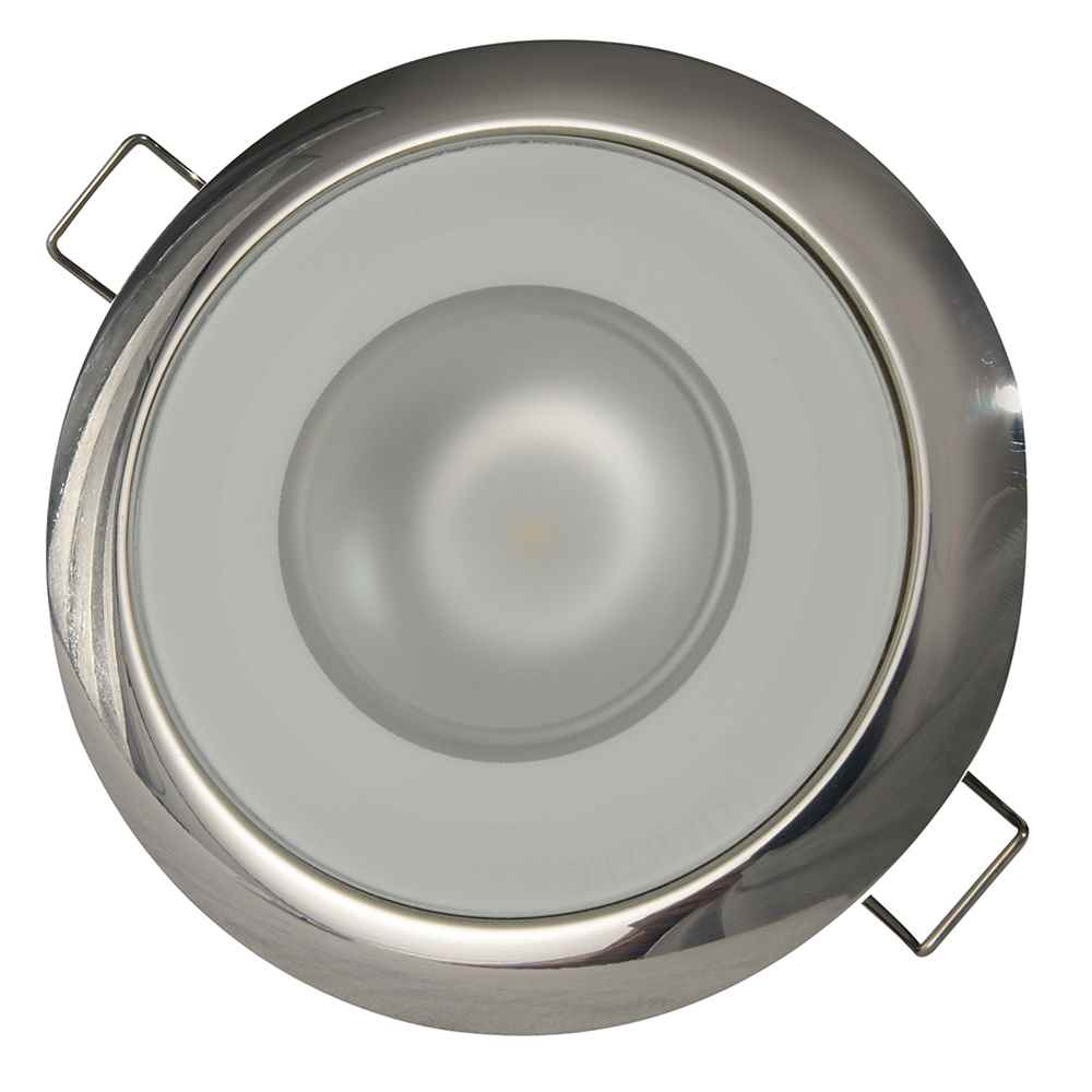 Mirage Flush Mount Down Light Spectrum RGBW - Polished Bezel - Young Farts RV Parts