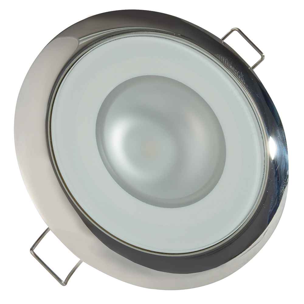 Mirage Flush Mount Down Light Spectrum RGBW - Polished Bezel - Young Farts RV Parts