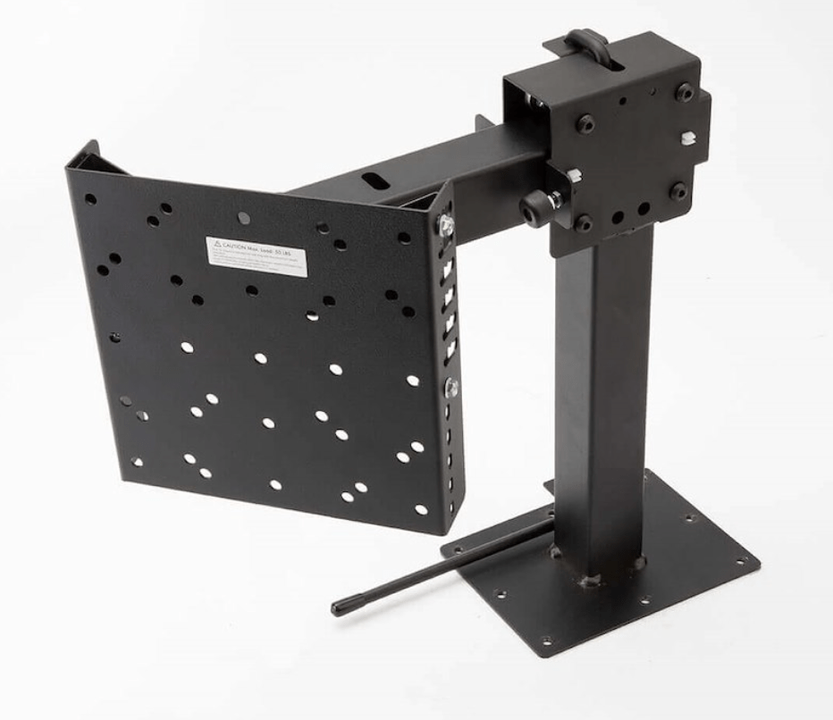 MOR/Ryde TV40 - 001H TV Base Mount w/Slide Out Tall (7" Extension) - Young Farts RV Parts