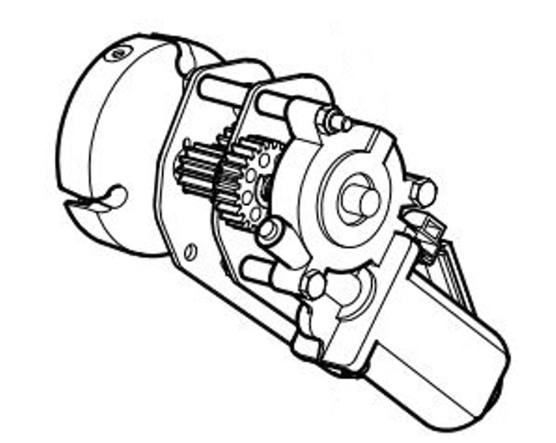 Motor/Gear Assembly Eclipse Black - Young Farts RV Parts