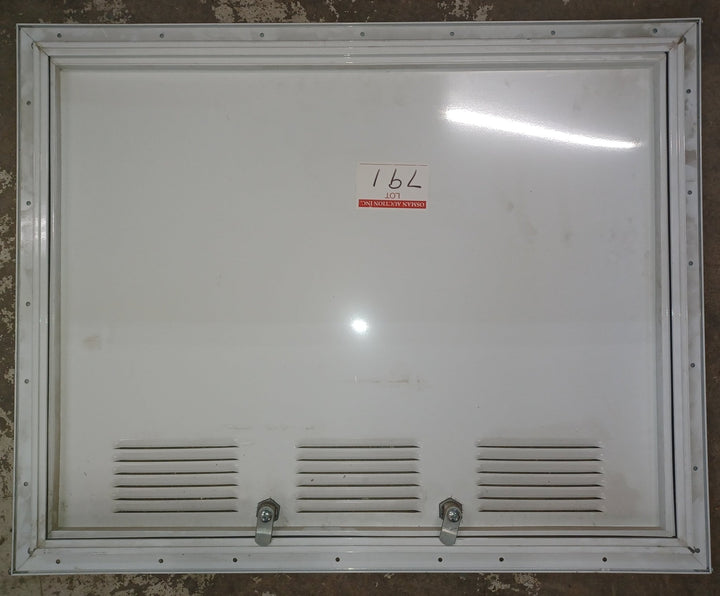 New / Used Square Cornered Battery/Propane Cargo Door 25 1/4" x 19 7/8" x 5/8" D - Young Farts RV Parts